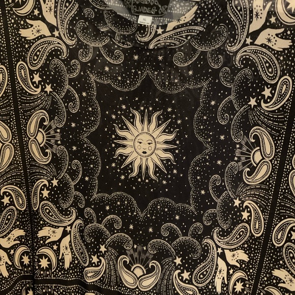 Elegant Black and Cream Jade/Johnny Was Patterned Dress - Picture 2 of 4